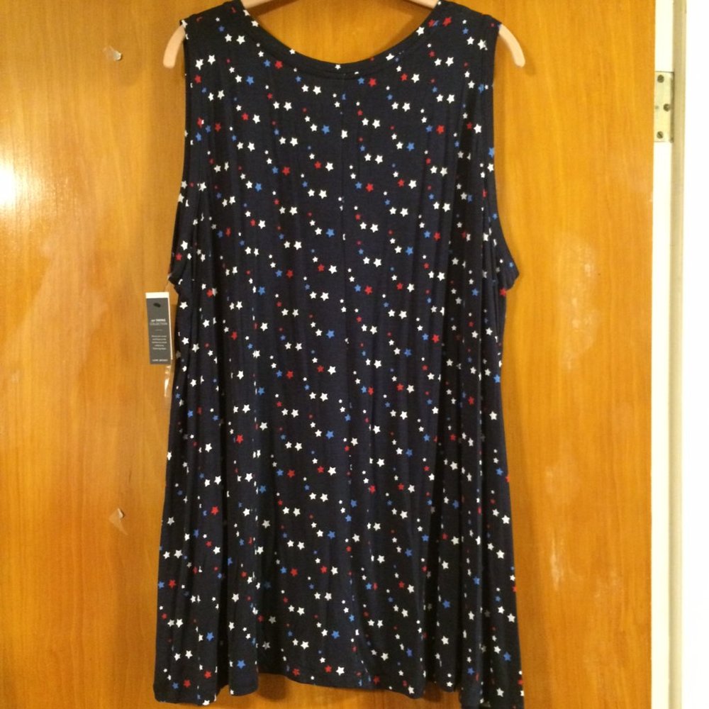 LANE BRYANT SWING TOP RED WHITE BLUE NWT 22/24 - Picture 2 of 6